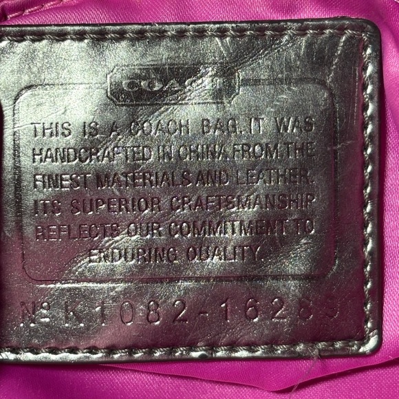 Coach Poppy Cream and Pink Signature Tote Bag with Monogram 16289 - Picture 9 of 15